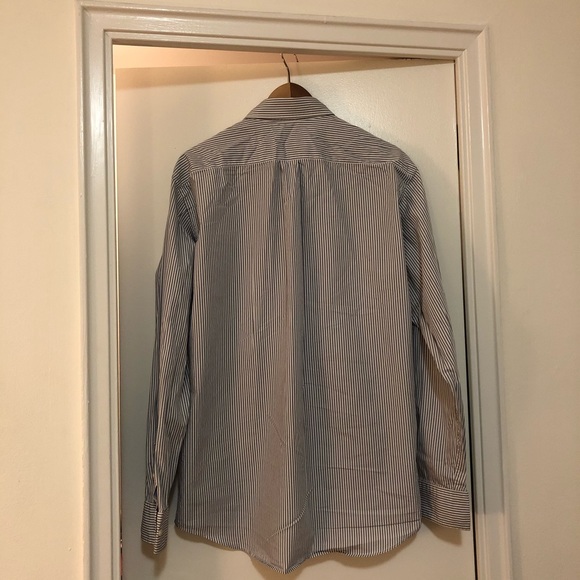 UNIQLO men’s grey striped button down oxford shirt - Picture 3 of 6